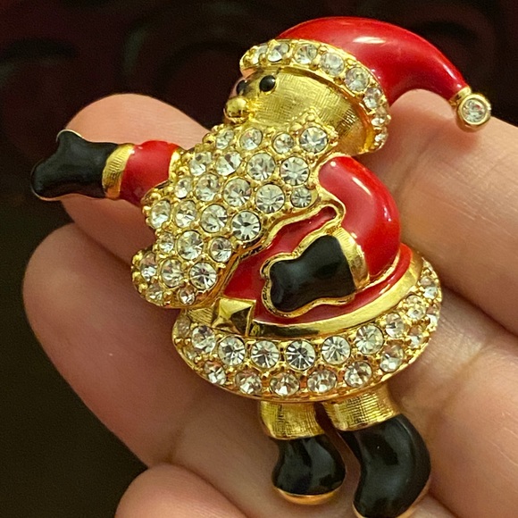 Jewelry - Swarovski Santa Claus brooch